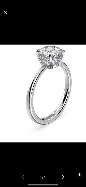 Swarovski yuvarlak kesim rodyum kaplama