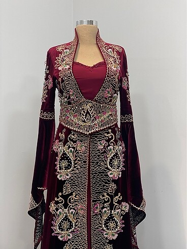 40 Beden Bordo kaftan