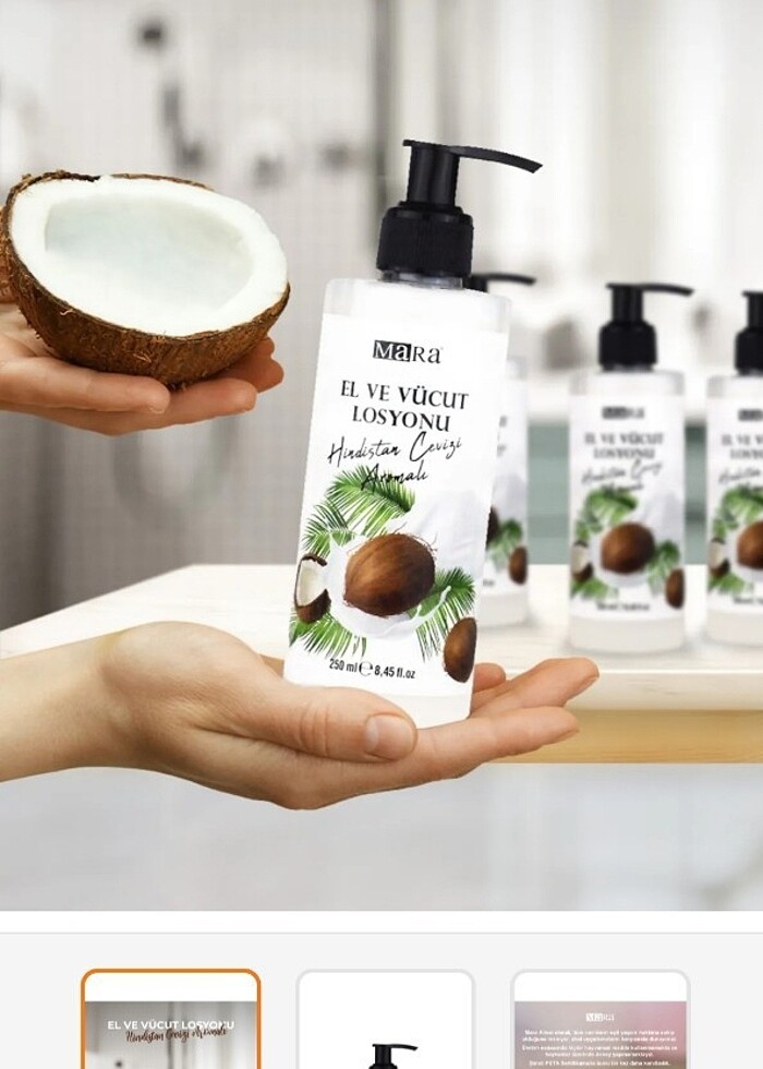 Mara hindistan cevizi vucut losyonu - Görsel 4