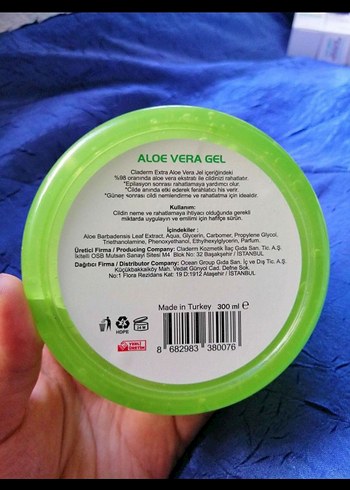 Claderm Aloe Vera Yatıştırıcı Jel 300ml - Görsel 2
