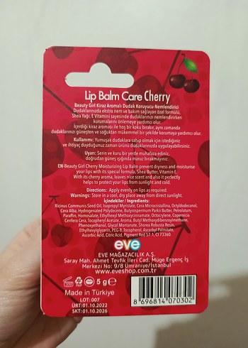 Kirazlı lip balm - Görsel 5