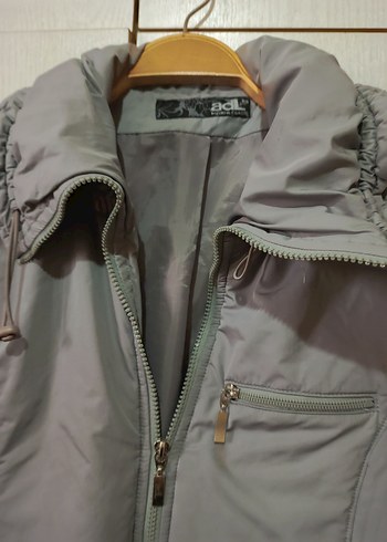 Adil Işık gri crop spor mont - Görsel 6