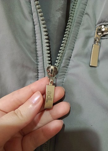 Adil Işık gri crop spor mont - Görsel 8