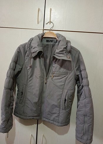 Adil Işık gri crop spor mont - Görsel 9