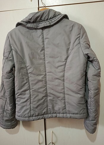 Adil Işık gri crop spor mont - Görsel 3