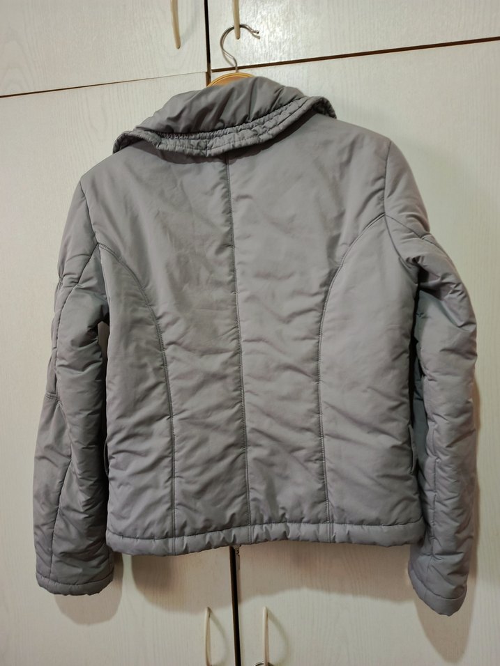 Adil Işık gri crop spor mont - Görsel 4