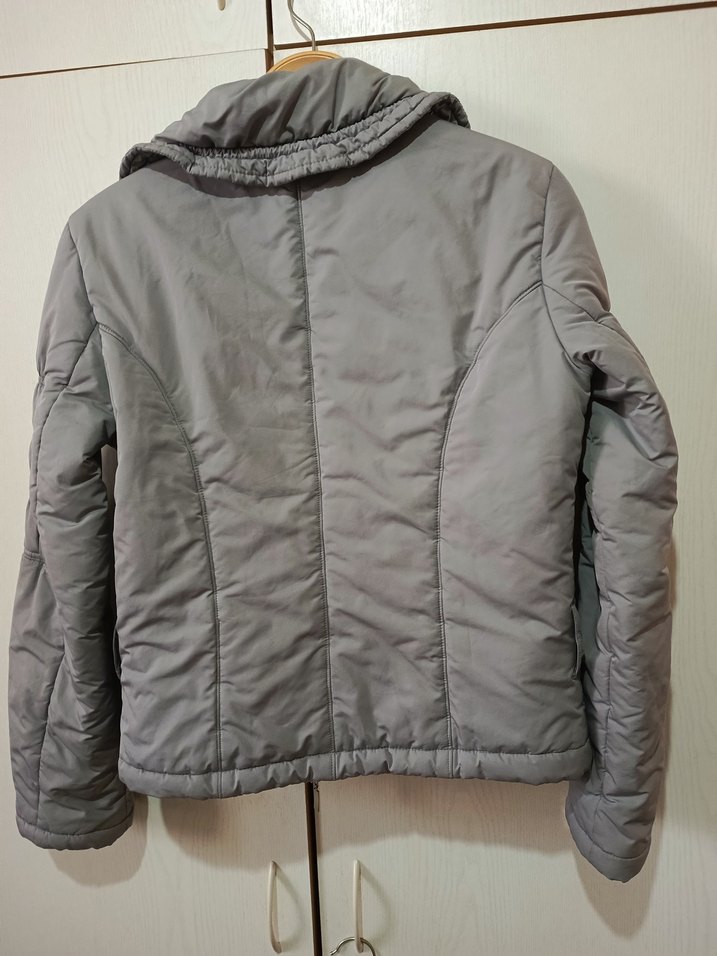 Adil Işık gri crop spor mont - Görsel 3