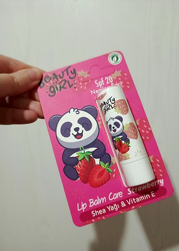 Çilekli dudak bakım kremi lip balm - Görsel 3