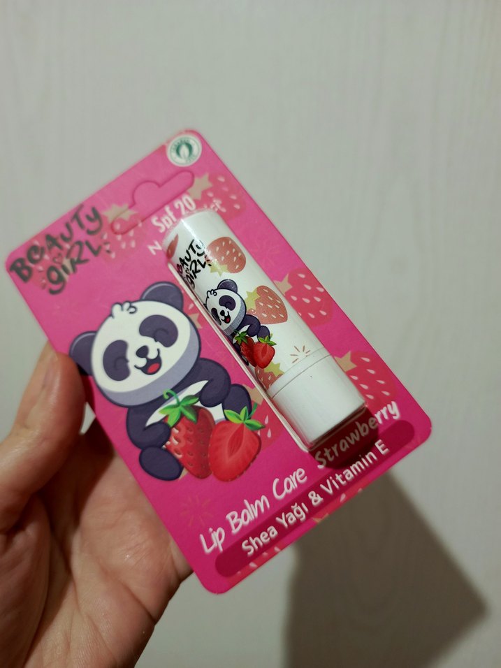 Çilekli dudak bakım kremi lip balm - Görsel 2