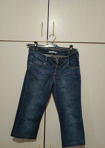 Kadın Mavi Midi Kot Pantolon