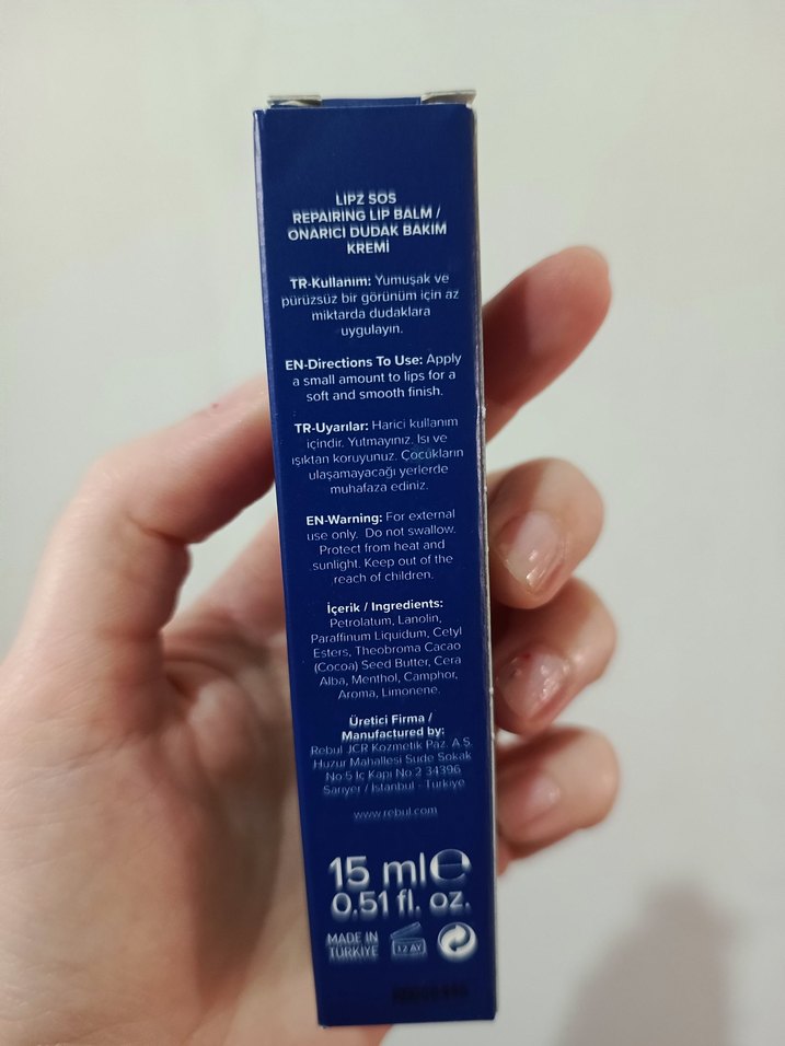 LIPZ SOS Onarıcı Dudak Balmı 15ml - Görsel 4