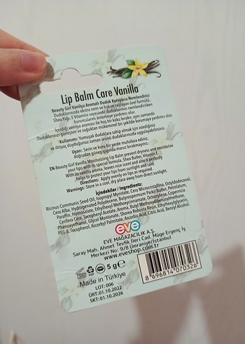 Beauty Girl Vanilyalı SPF20 Dudak Balmı - Görsel 6
