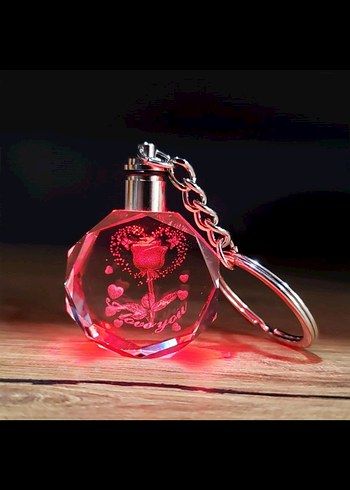 Zincir Detaylı Yeşil Baykuşlu Anahtarlık 3 d ledli - Görsel 9