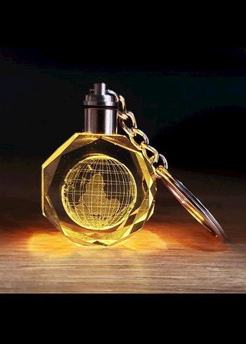 Zincir Detaylı Yeşil Baykuşlu Anahtarlık 3 d ledli - Görsel 16