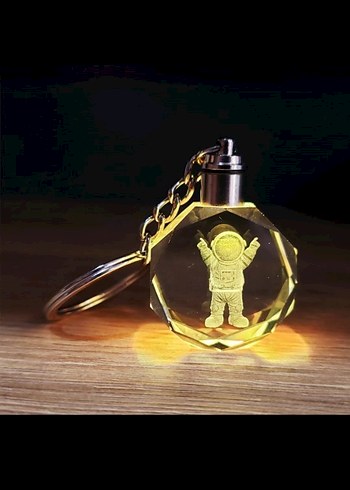 Zincir Detaylı Yeşil Baykuşlu Anahtarlık 3 d ledli - Görsel 14