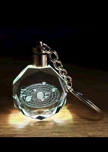 Zincir Detaylı Yeşil Baykuşlu Anahtarlık 3 d ledli - Görsel 15