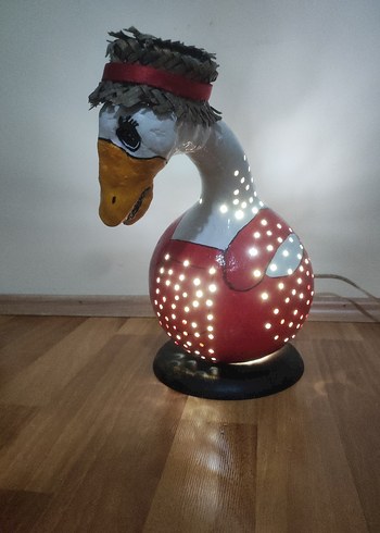 Renkli Desenli Masa Lambası EL İŞİ ÖZEL YAPIM - Görsel 16