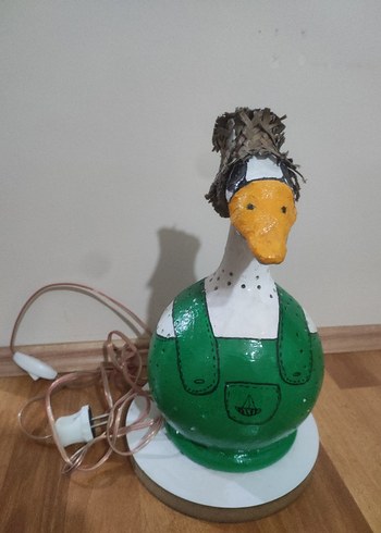 Renkli Desenli Masa Lambası EL İŞİ ÖZEL YAPIM - Görsel 6