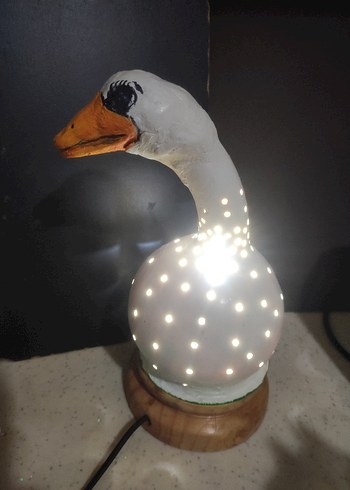 Renkli Desenli Masa Lambası EL İŞİ ÖZEL YAPIM - Görsel 19