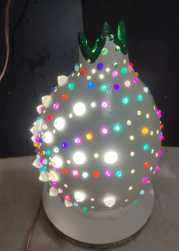 Renkli Desenli Masa Lambası EL İŞİ ÖZEL YAPIM - Görsel 18