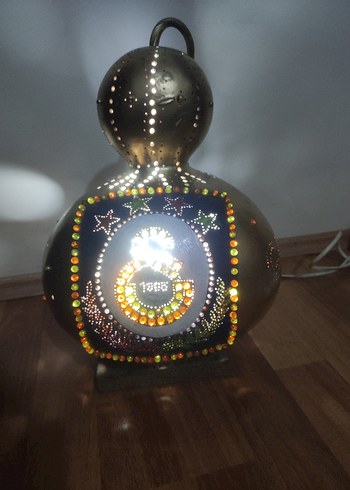 Renkli Desenli Masa Lambası EL İŞİ ÖZEL YAPIM - Görsel 7