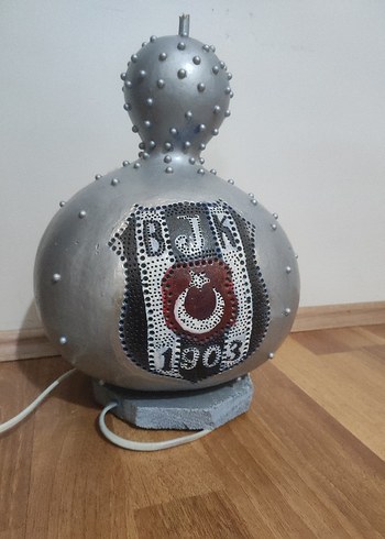 Renkli Desenli Masa Lambası EL İŞİ ÖZEL YAPIM - Görsel 8