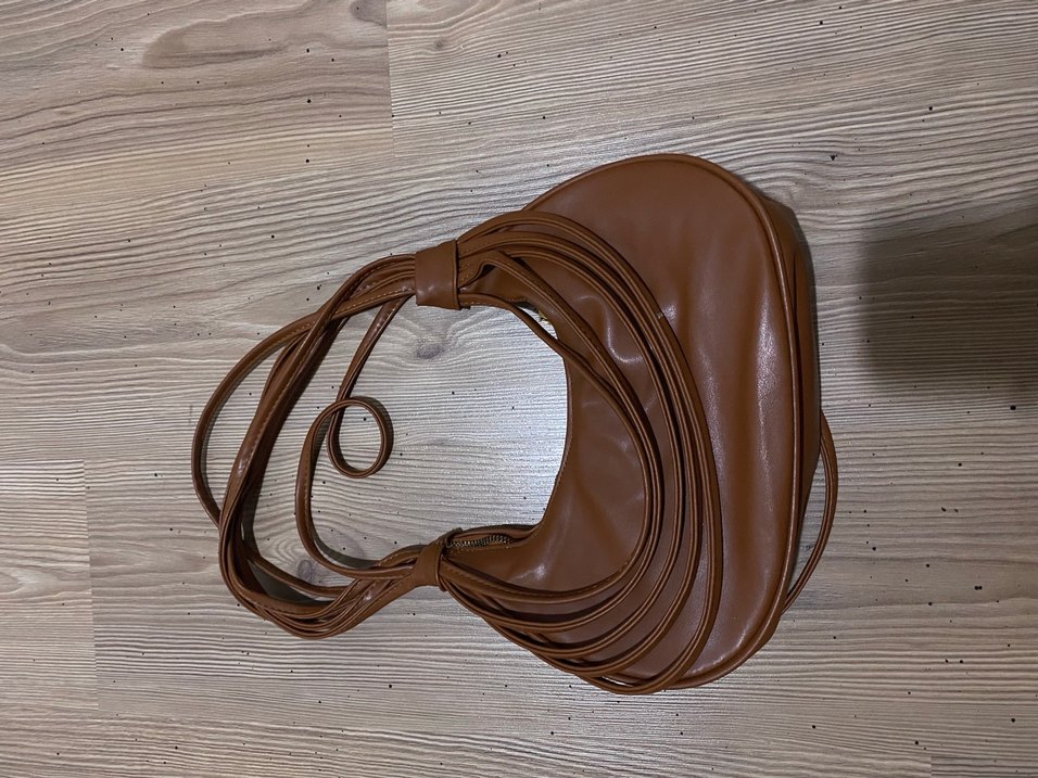 Pilise Detaylı kahve Deri Kadın Çanta - Görsel 2