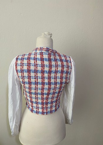 Düğmeli Beyaz Uzun Kollu Kadın Gömlek - Görsel 2