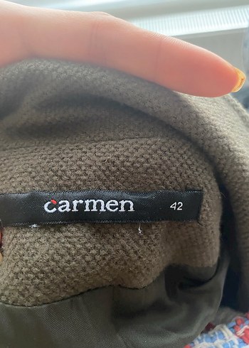 Düğmeli Kahverengi Midi Kaban - Görsel 3