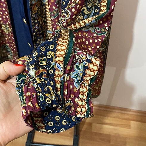 m Beden Vintage desenli gömlek