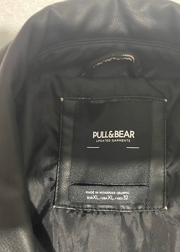 Pull&Bear Siyah Deri Biker Ceket - Görsel 2