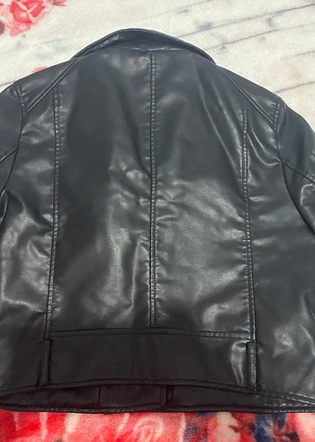 Pull&Bear Siyah Deri Biker Ceket - Görsel 5