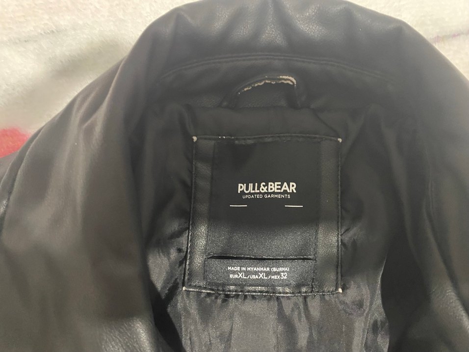 Pull&Bear Siyah Deri Biker Ceket - Görsel 2