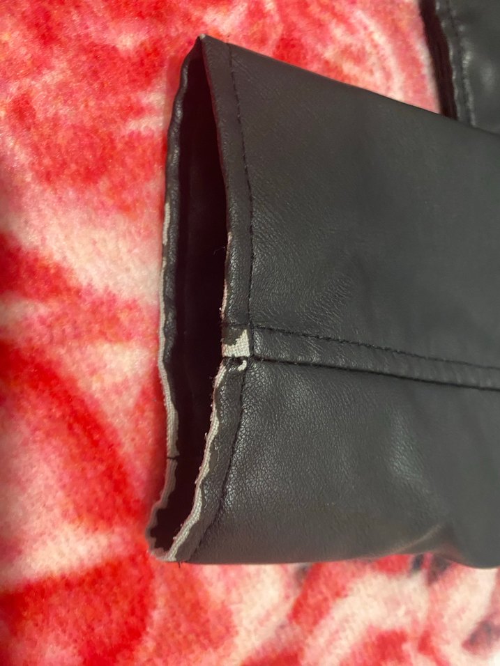 Pull&Bear Siyah Deri Biker Ceket - Görsel 4