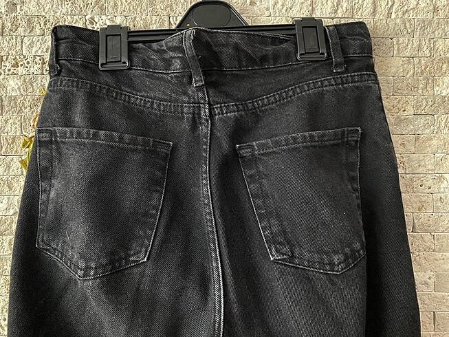 36 Beden Siyah mom jean
