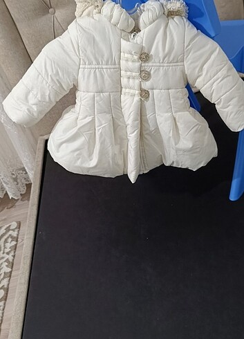 2 Yaş Beden beyaz Renk Bebek şişme mont