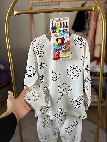 8 Yaş Beden Unisex pijama takımı