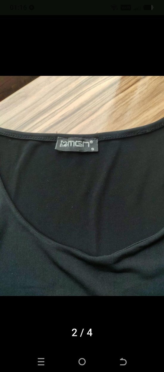 Siyah Drapeli Midi Elbise - Görsel 3