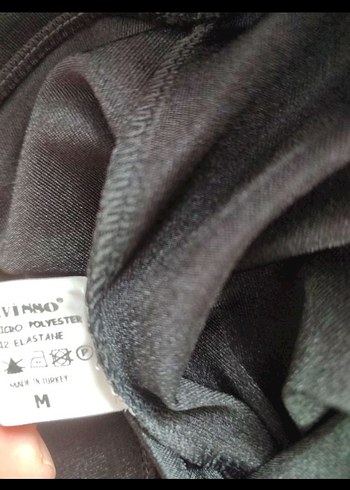 M beden Siyah Kadın Tayt Elastik Kumaş - Görsel 5