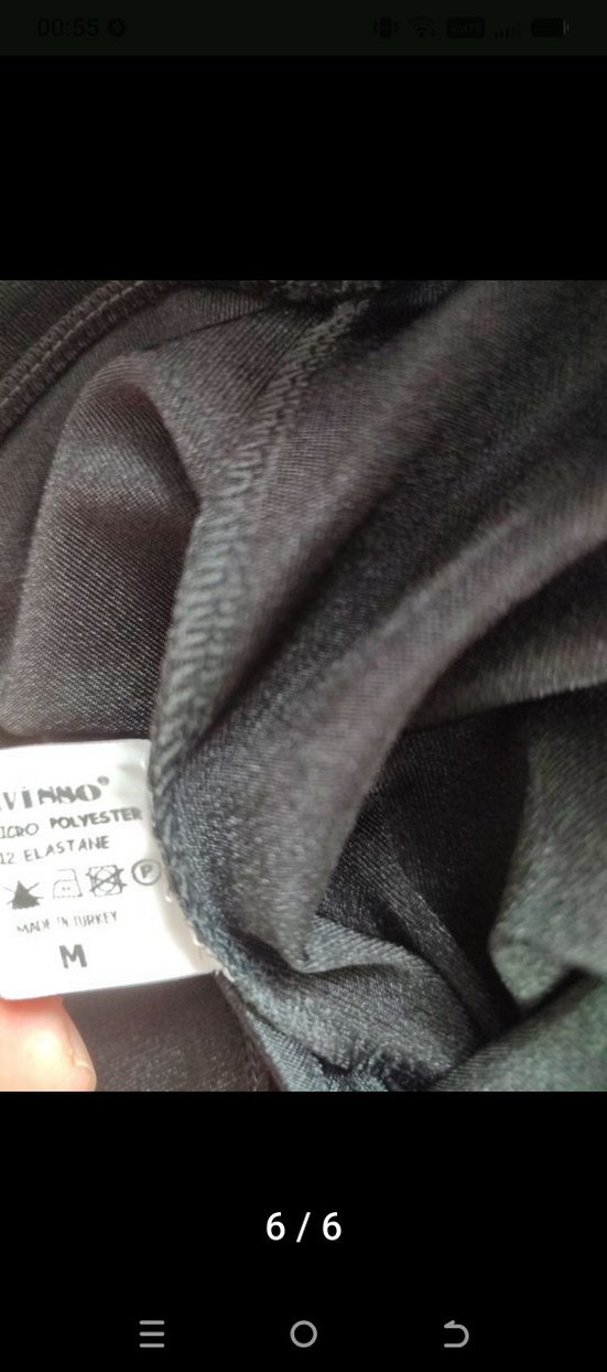 M beden Siyah Kadın Tayt Elastik Kumaş - Görsel 5