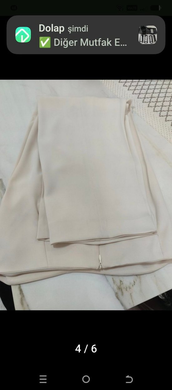 40 beden Bej Kadın Kumaş Pantolon. - Görsel 2