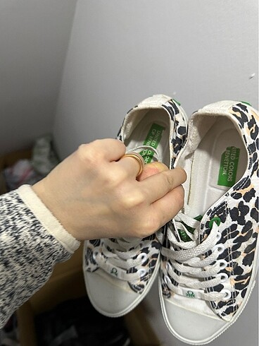 37 Beden Colora of benetton leopar ayakkabı