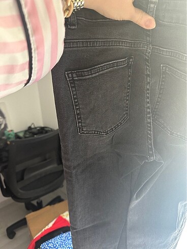 xs Beden siyah Renk Twist dar paça pantolon