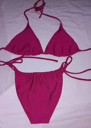 Pembe Bağlamalı fuşya Kadın Bikini Takımı