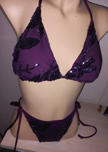 36 Beden Mor payet işli