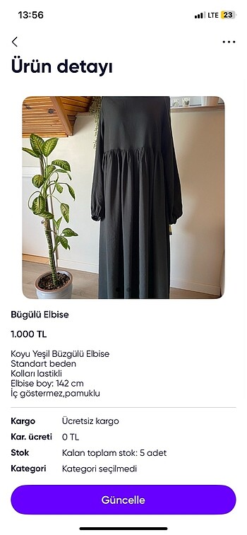 universal Beden Büzgülü Elbise