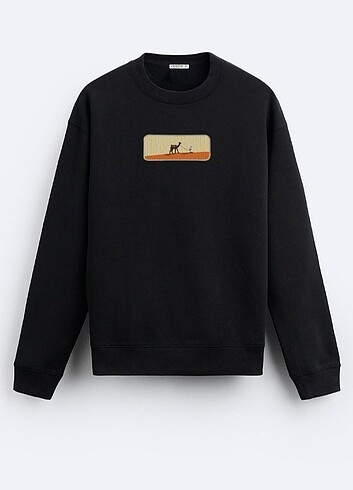 Kenar Nakışlı Sweatshirt 