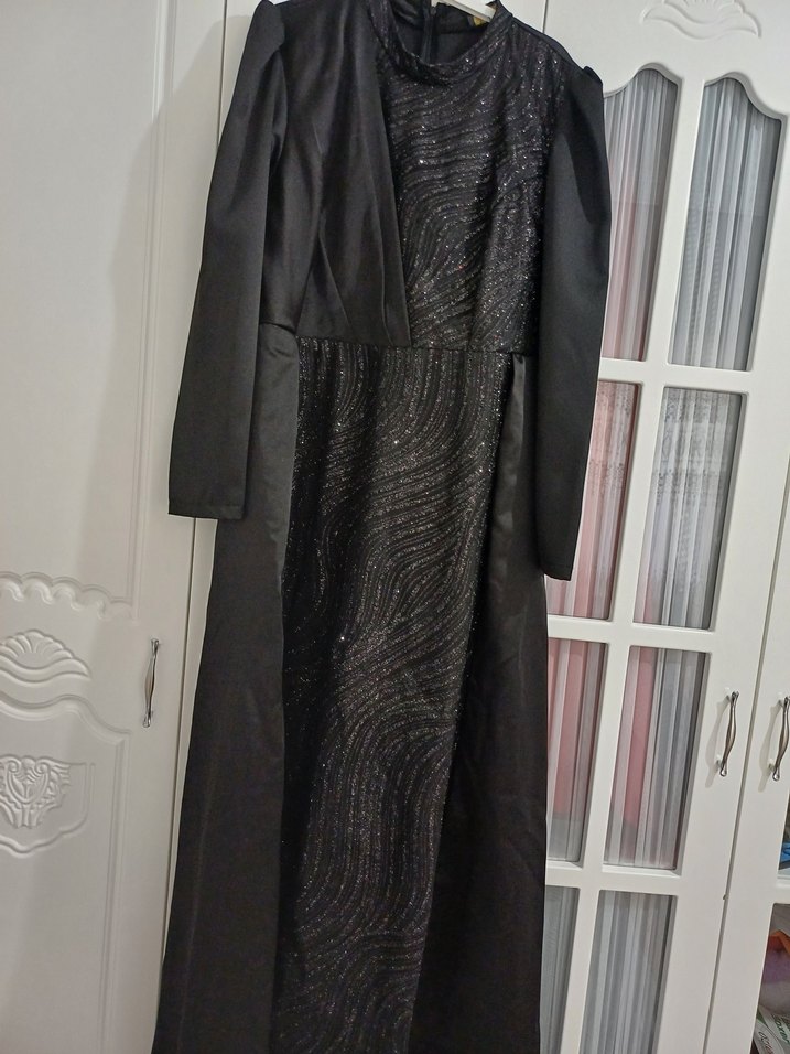 siyah abiye elbise - Görsel 2