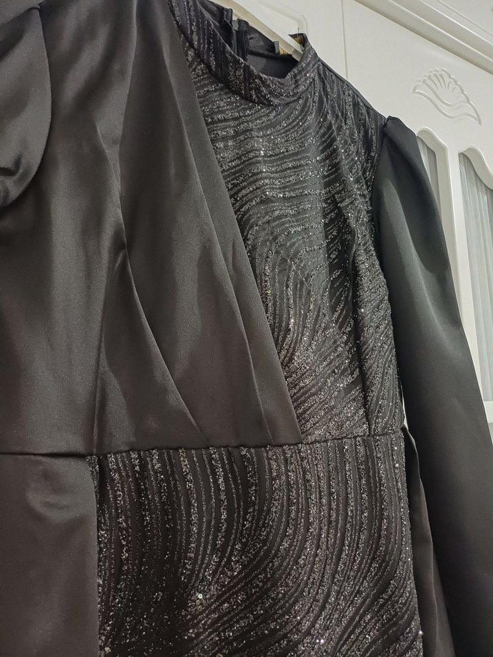 siyah abiye elbise - Görsel 3