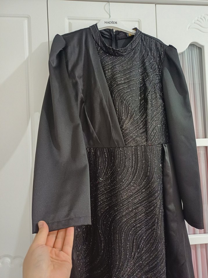 siyah abiye elbise - Görsel 4